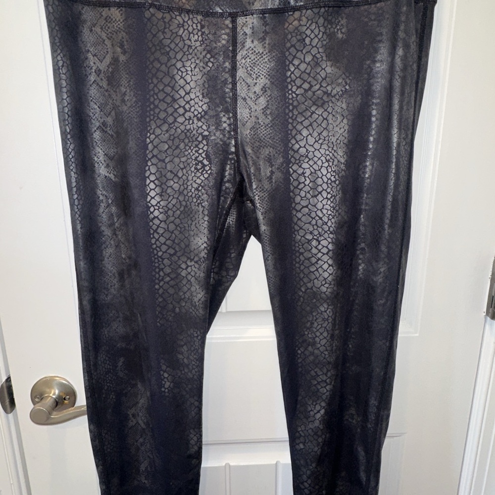 Mono B Black Snake Print Leggings